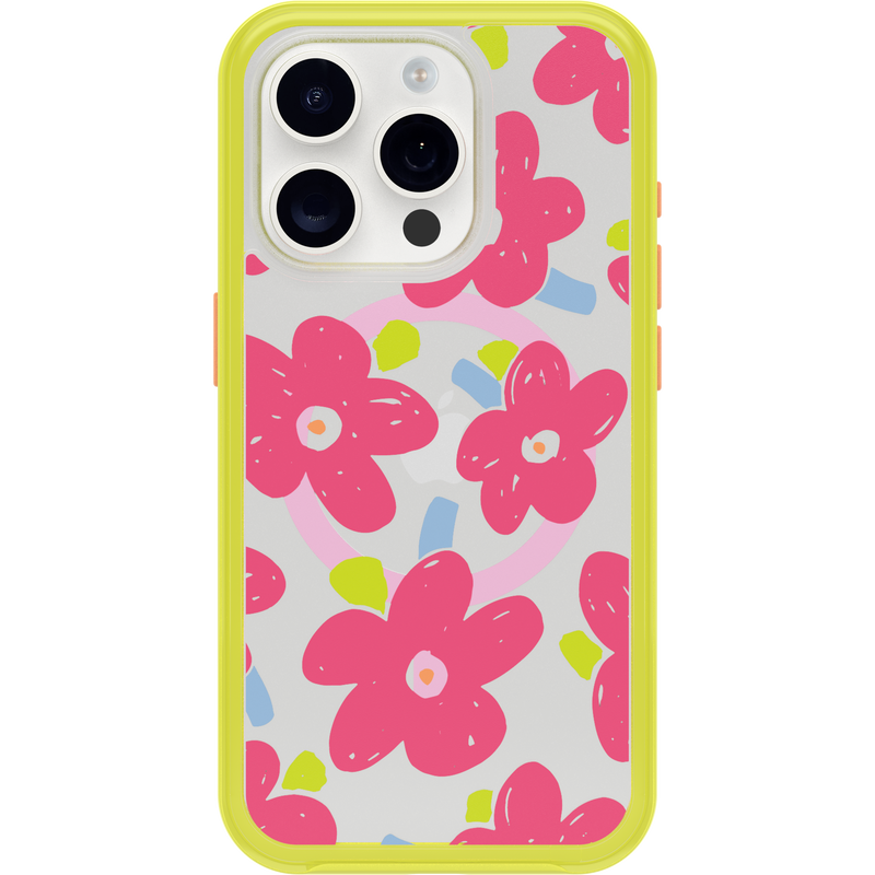 product image 2 - iPhone 15 Pro Hülle Symmetry Series Clear für MagSafe Fluttering Flora